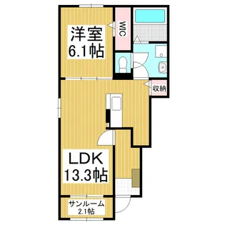 SPRING HILL駒ヶ根A【1階】の間取り