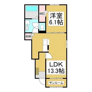 オンザロード A【1階】の間取り