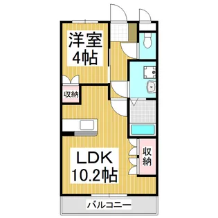 オーチャードハイツ【1階】の間取り