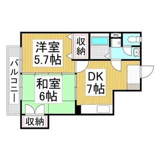 下田ハイツ馬場町【3階】の間取り