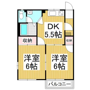 フレグランス宮ノ上 C【1階】の間取り
