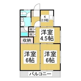 羽場崎アパートB【2階】の間取り