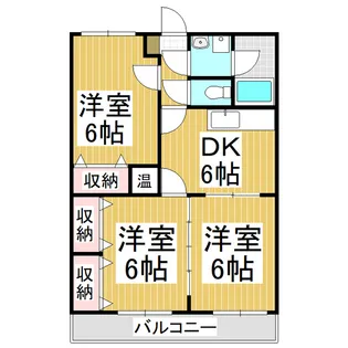 メゾン殿岡【1階】の間取り