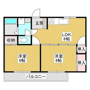 ハイツオネシス【1階】の間取り