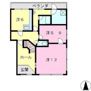オギノ大手ビル【2階】の間取り