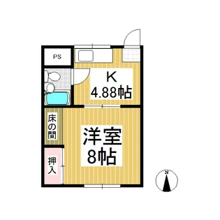 山好ハイツ【2階】の間取り