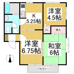 パームガーデン【202号室】の間取り