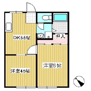 グラスコートR【1階】の間取り