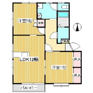 ビラ天竺【1階】の間取り