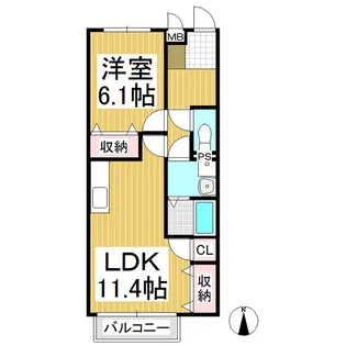 グランヒル上野【2階】の間取り