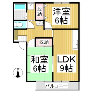 コーポハピネス【2階】の間取り