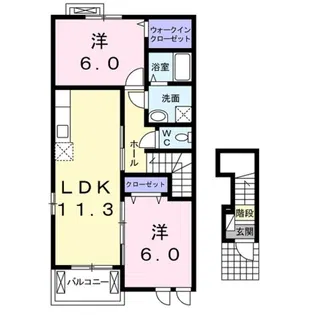 ル ラフィーネ【2階】の間取り