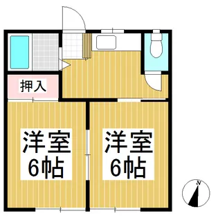 コーポ西ノ竹【2階】の間取り