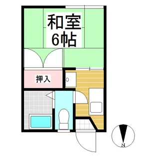 フォーブル常陵【1階】の間取り