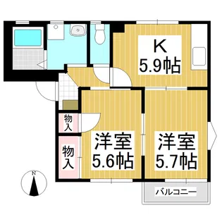 フレグランスこいずみA【102号室】の間取り