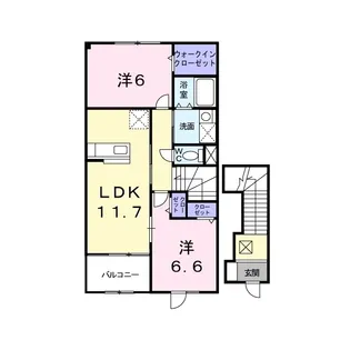 グランデュールA【2階】の間取り