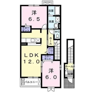 ル・レーブA【2階】の間取り
