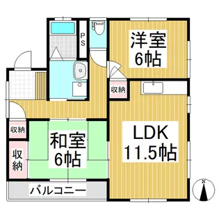 コーポ上原【1階】の間取り