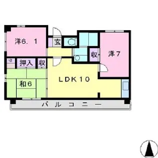 モアグレース16【6階】の間取り