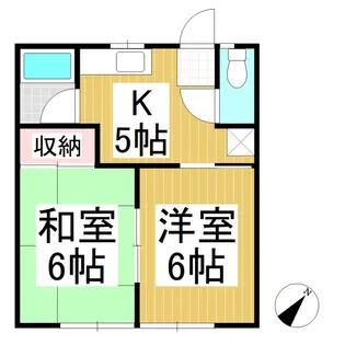 コーポ小平【1階】の間取り