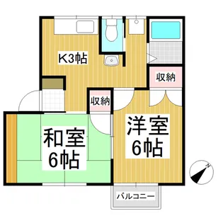 ホワイトパレス岩下【1階】の間取り