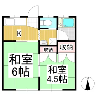 丸満ハイツ【2階】の間取り