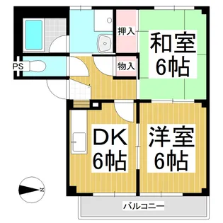サープラスtwoリュミエール【2階】の間取り