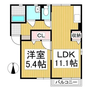 アドヴァンス大屋B【1階】の間取り