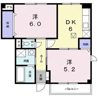 クラールA【1階】の間取り