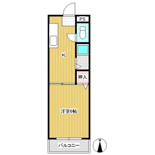 東信ハイツE棟【2階】の間取り