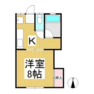 光陽ハイツB棟【2階】の間取り