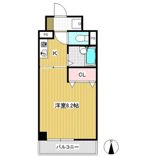 ローズマンション【4階】の間取り