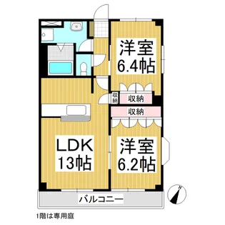 ルーク・サンホークス【2階】の間取り