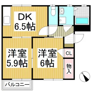 フォーレス長土呂B【2階】の間取り