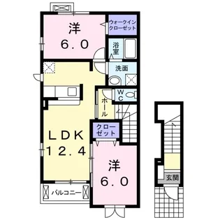 セレノ佐久平B【2階】の間取り