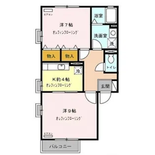 sejour遊岳【2階】の間取り