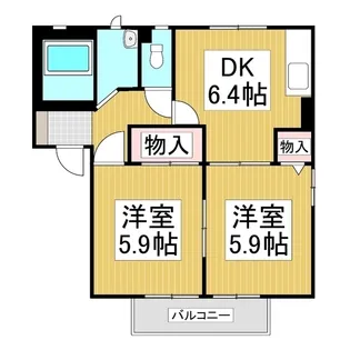 ディアス瓜田A【1階】の間取り