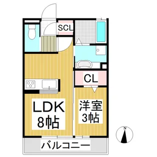 フレンテ泉【1階】の間取り