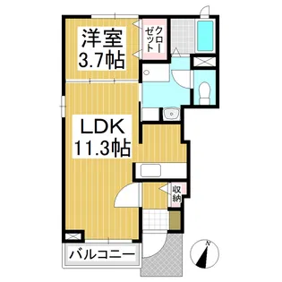 フレイム【1階】の間取り