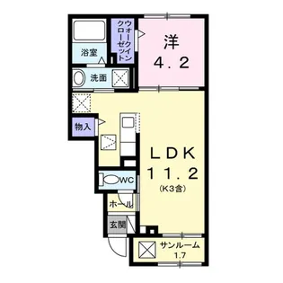 ラミューズ佐久平【1階】の間取り