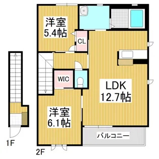 シンフォニー西軽井沢A棟【2階】の間取り