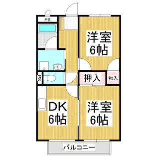 コーポからまつA【1階】の間取り