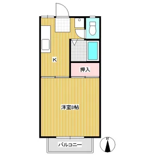 ハウスポートマロミ【1階】の間取り