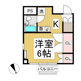 ジョイフルちくま【3階】の間取り