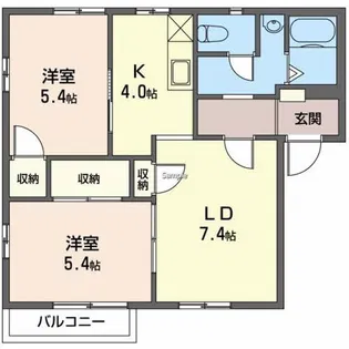 フレグランス上原A【1階】の間取り