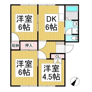 フレグランスA&B【1階】の間取り