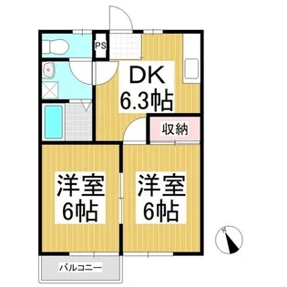 サンファースト【1階】の間取り