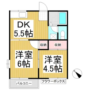 ハイツひまわり(東御)【2階】の間取り