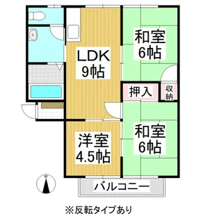 サンライフ雪窓C【2階】の間取り