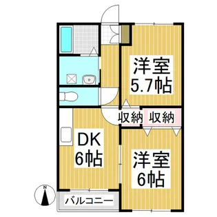 ウィンザーコスモス【2階】の間取り